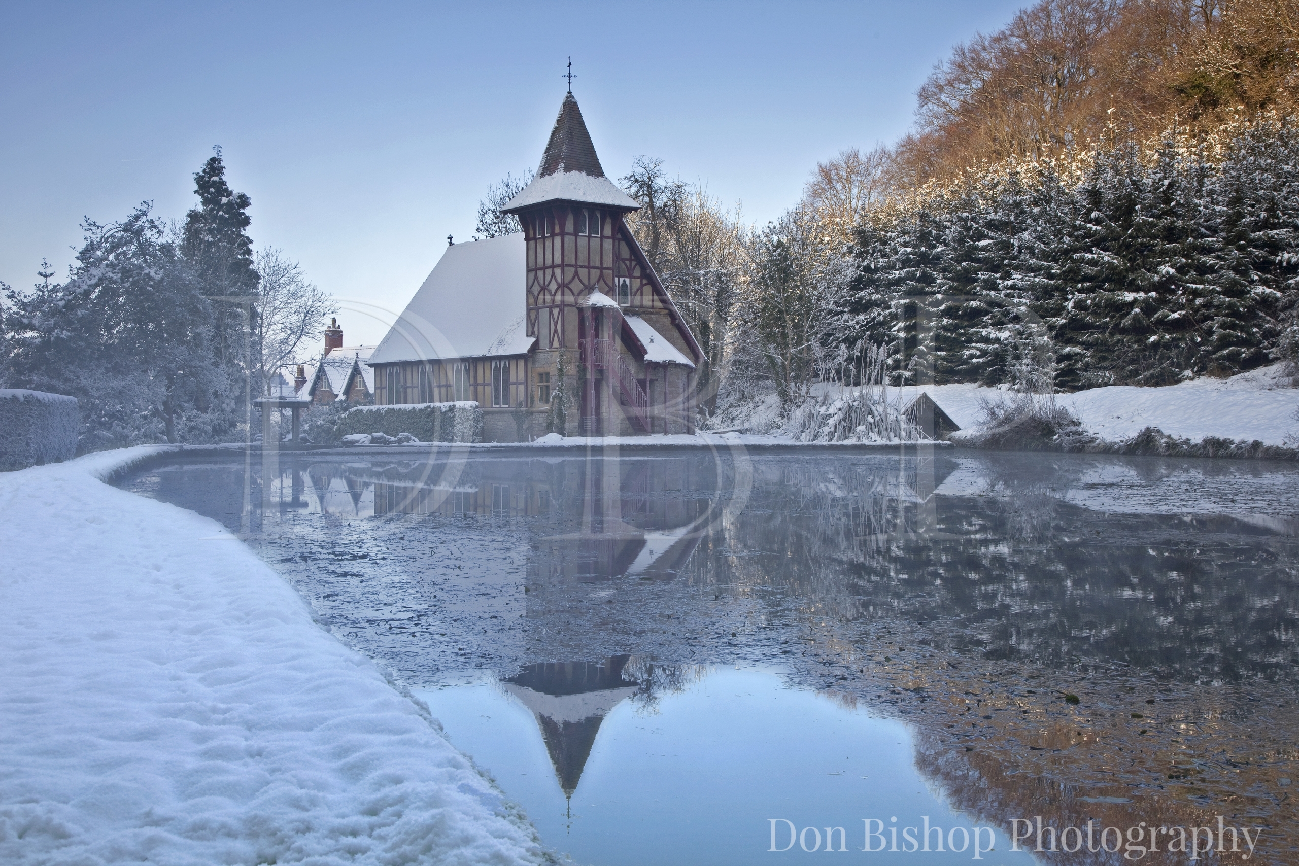 Rickford chapel in snow - Don Bishop Photography